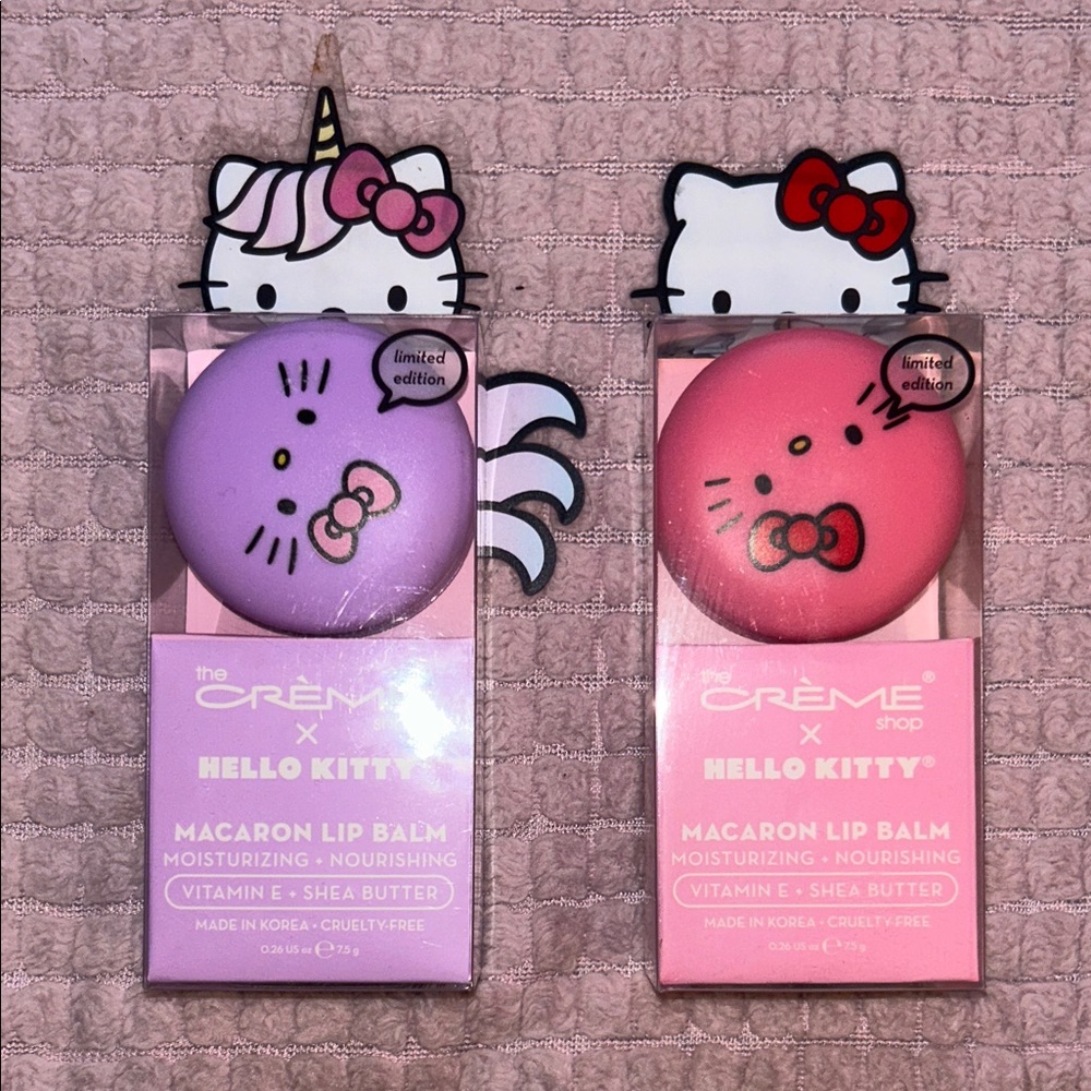 Hello Kitty Unicorn Lip Balm Set - Purple and Pink
